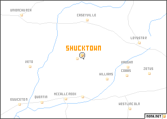 map of Shucktown