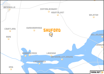 map of Shuford