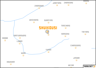 map of Shuikousi