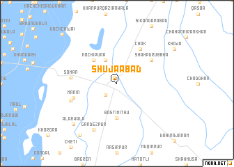map of Shujāābād