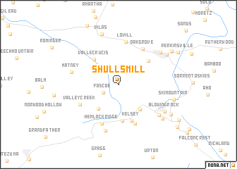 map of Shulls Mill