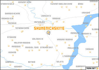 map of Shumenichskiye