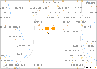 map of Shūnah
