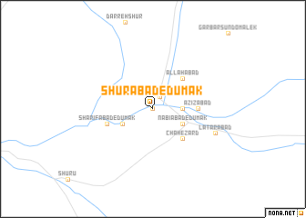 map of Shūrābād-e Dūmak