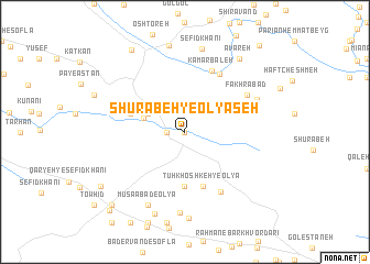 map of Shūrābeh-ye ‘Olyā Seh