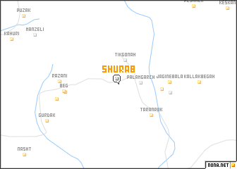 map of Shūr Āb