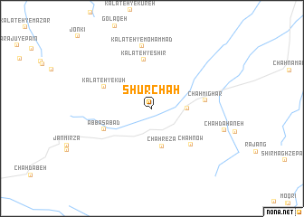 map of Shūr Chāh