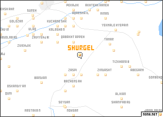 map of Shūr Gel