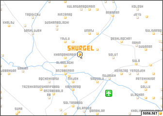 map of Shūr Gel