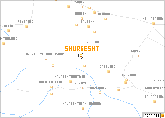 map of Shūr Gesht