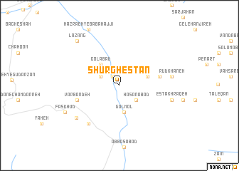 map of Shūrghestān