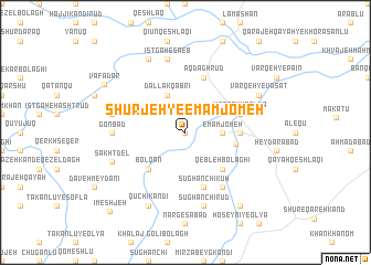 map of Shūrjeh-ye Emām Jom‘eh