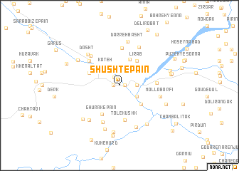 map of Shūsht-e Pā\