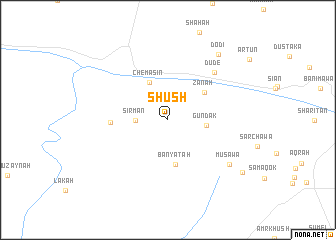 map of Shūsh