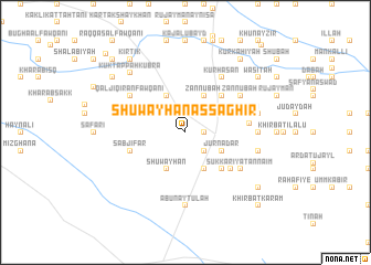 map of Shuwayḩān aş Saghīr