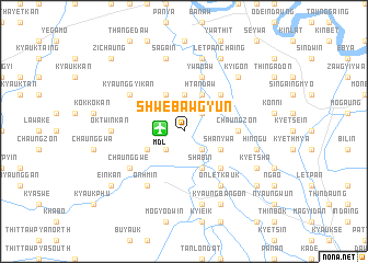 map of Shwebawgyun