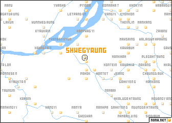 map of Shwegyaung