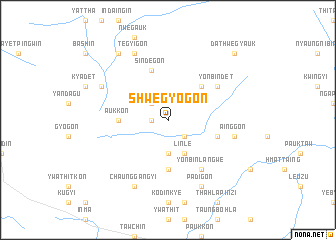 map of Shwegyogon