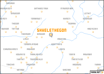 map of Shwelè Thègon