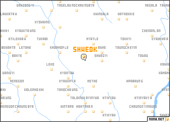 map of Shwe-ok