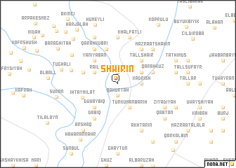 map of Shwīrīn