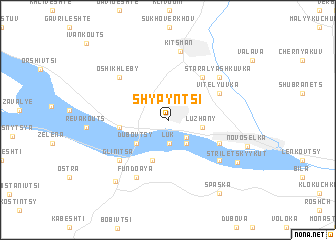 map of Shypyntsi