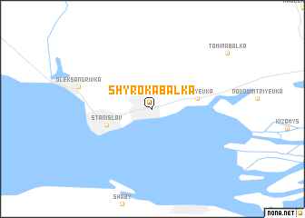 map of Shyroka Balka