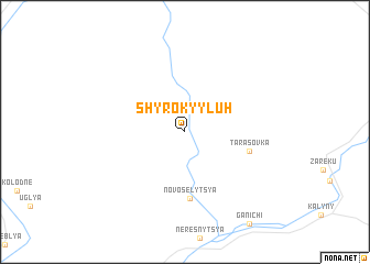 map of Shyrokyy Luh