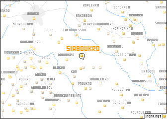 map of Siaboukro