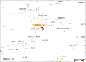 map of Sīāh Gāvsar