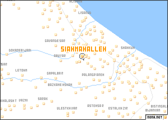 map of Sīāh Maḩalleh