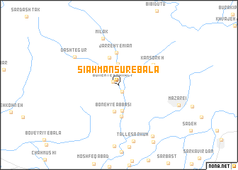 map of Sīāh Manşūr-e Bālā