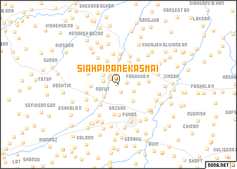 map of Sīāh Pīrān-e Kasmā\