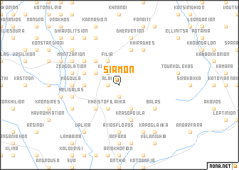 map of Siámon