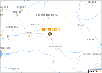 map of Siapiccia