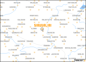 map of Šiaudaliai