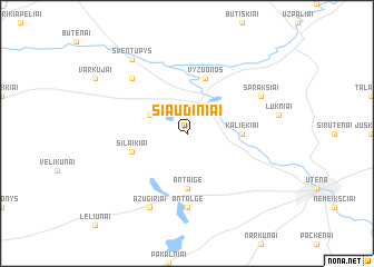 map of Šiaudiniai