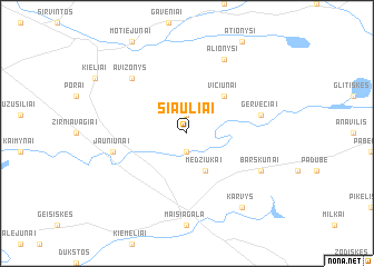 map of Šiauliai