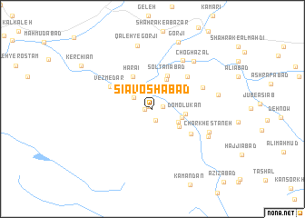 map of Sīāvoshābād