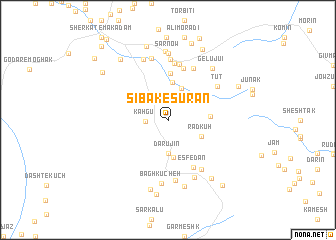 map of Sībak-e Sūrān