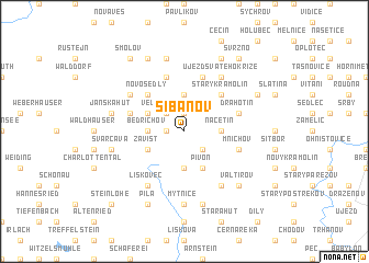 map of Šibanov