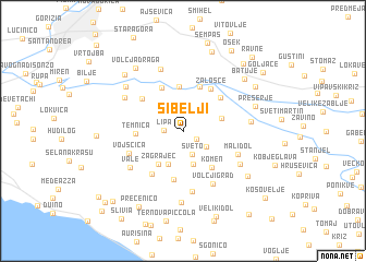 map of Šibelji