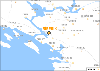 map of Šibenik