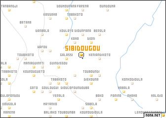 map of Sibidougou