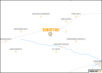 map of Sibiryak