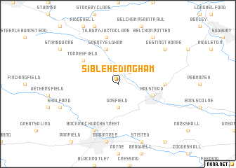 map of Sible Hedingham