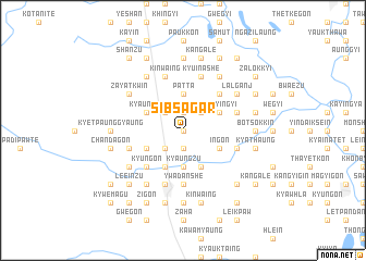 map of Sibsāgar