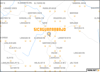 map of Sicaguara Abajo