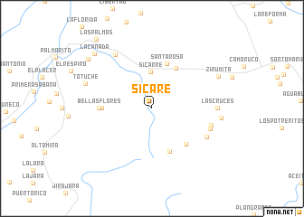 map of Sicare