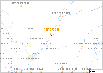 map of Sicasău